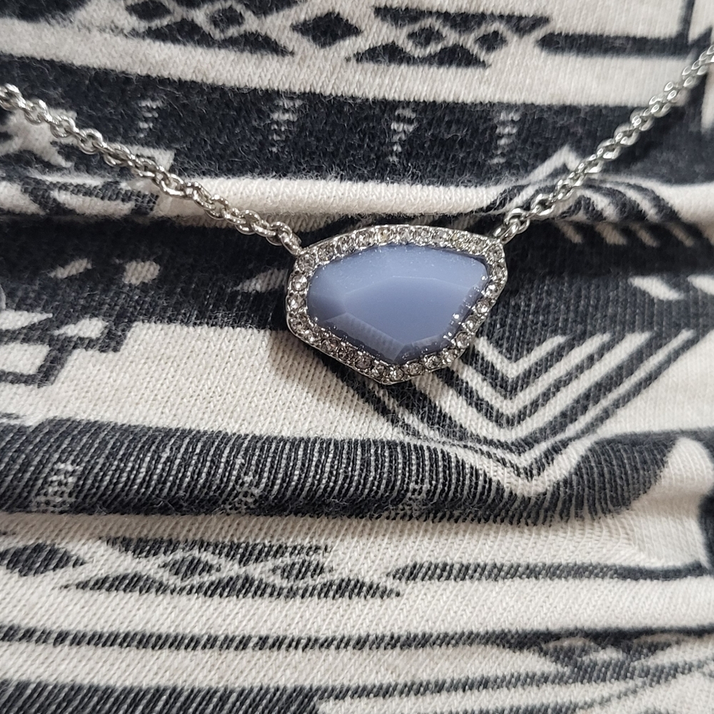 Periwinkle Rhinestone Choker Necklace